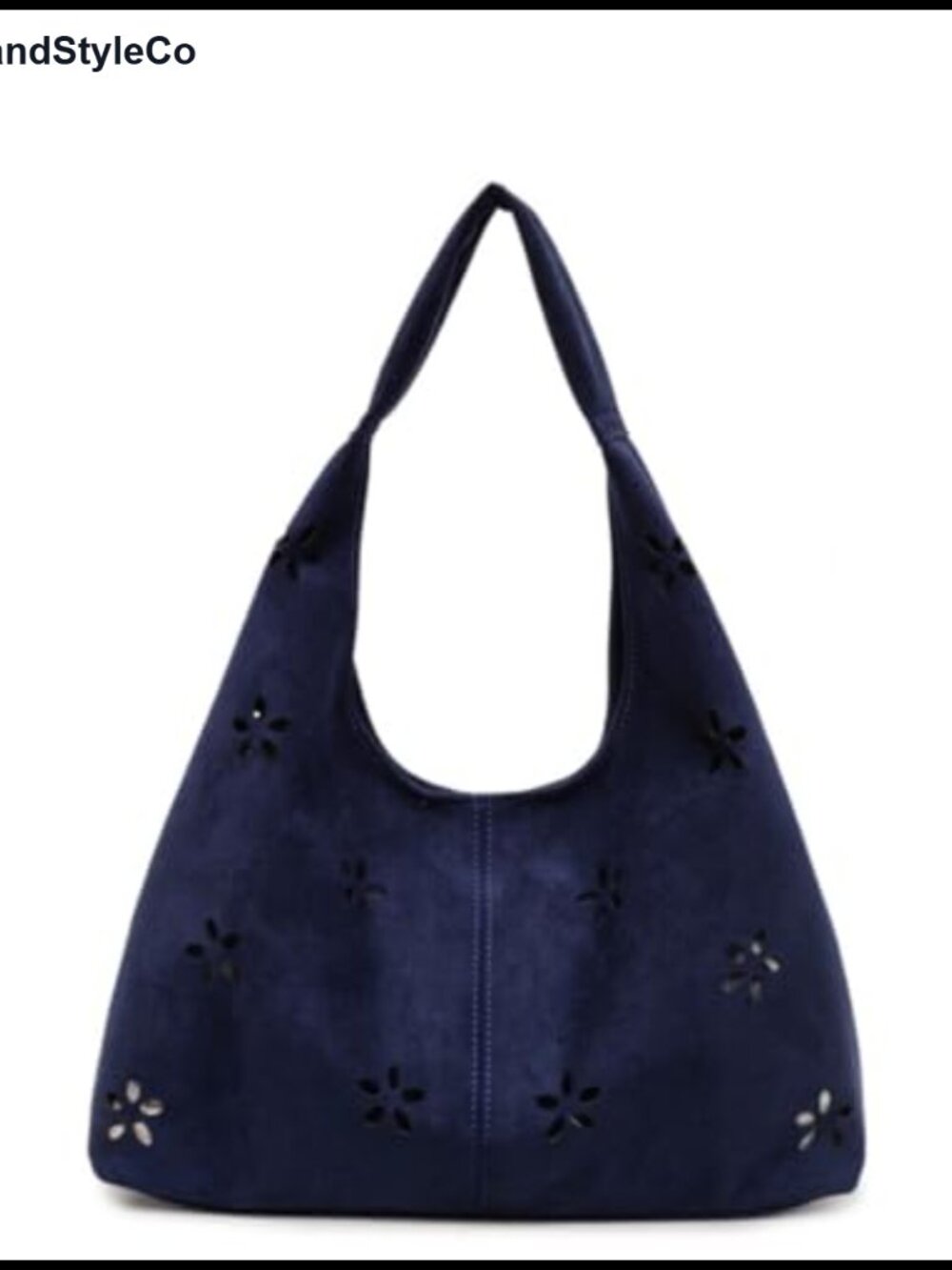 Faux Suede Hobo Bag Women Slouchy Shoulder Tote Crescent Handbag